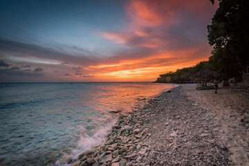  Sunset on a west coast sail  Curacao Views in the caribbean