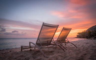   Sunset on a west coast sail  Curacao Views in the caribbean