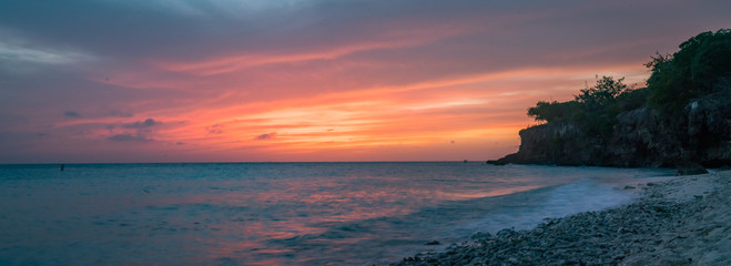   Sunset on a west coast sail  Curacao Views in the caribbean