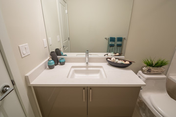 Modern sink in a bathroom. Interior design.