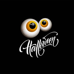 Happy halloween. Hand drawn creative calligraphy and brush pen lettering. Vector illustration