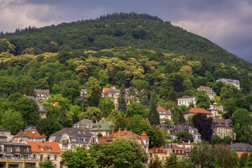 A part of Heidelberg on a cloudy summer day