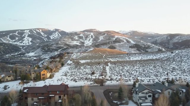 Wide aerial, vast Colorado mountain landscape