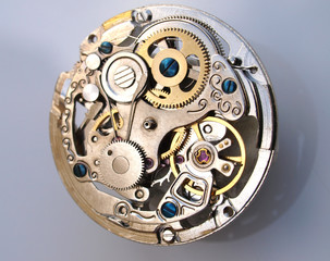 vintage clockwork gears close up macro detail