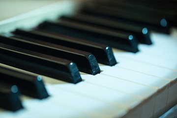 Fototapeta na wymiar Piano Keys - Close Up