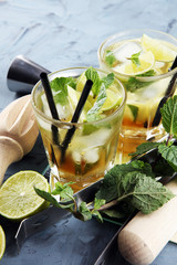 Fresh Lemon Fruit Lime Caipirinha of Brazil
