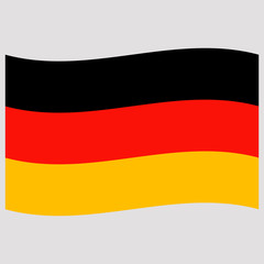 Obraz premium germany flag on gray background vector illustration 