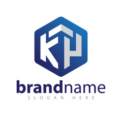 KY Initial letter hexagonal logo vector