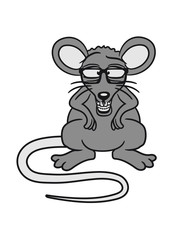 nerd geek hornbrille schlau intelligent lustig zahnspange maus süß niedlich klein nager hamster comic cartoon clipart
