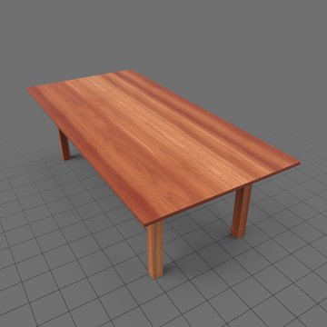 Wooden rectangular table