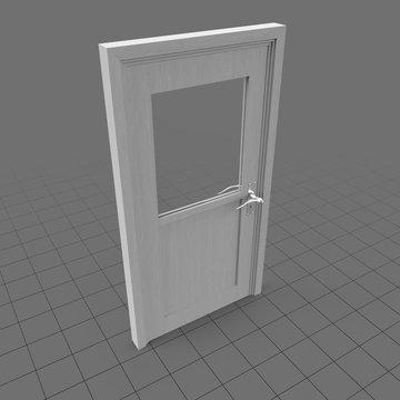 Half glass door