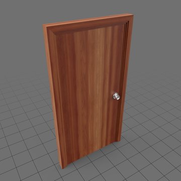 Closed wooden door