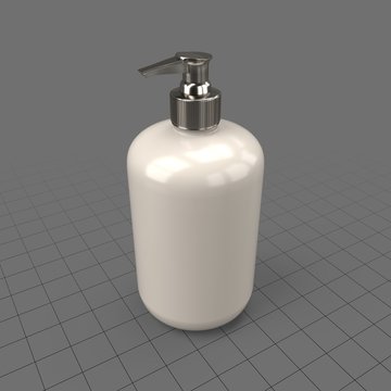 Cylindrical pump soap dispenser