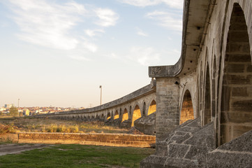 Uzun bridge in Uzunkopru, Edirne, Turkey