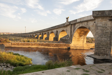 Uzun bridge in Uzunkopru, Edirne, Turkey