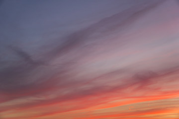 Fototapeta premium Tokyo,Japan-August 18, 2018: Background of the evening sky and amazing clouds. 