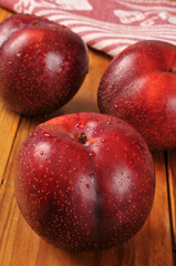 Fototapeta na wymiar Juicy ripe plums
