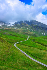 Hiking trail in the Swiss alps