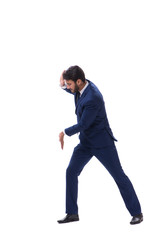 Young businessman isolated on whie background 