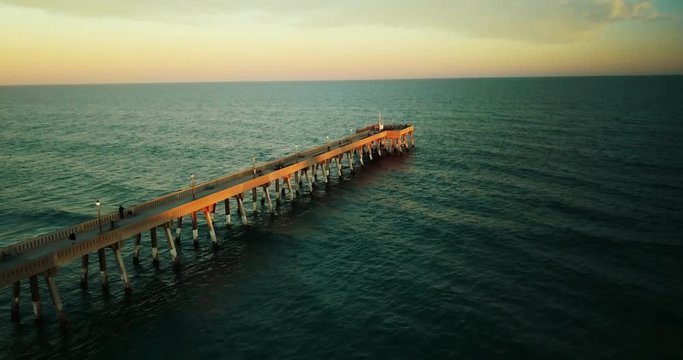 Scenic pier at Wilmington, aerial