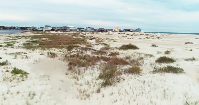 Scenic beach shoreline, aerial