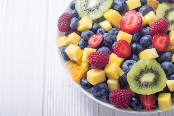 Fresh fruit and berries salad