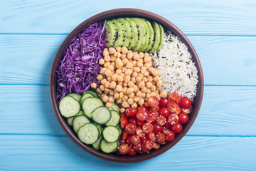 Healthy vegetarian salad