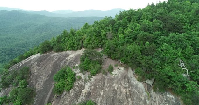 Rock face of Looking Glass Rock, aerial