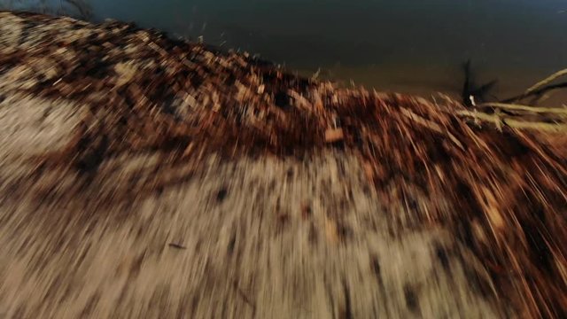 Tilt down, river in North Carolina