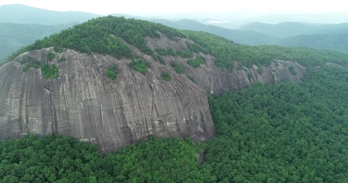 Scenic Looking Glass Rock, wide aerial