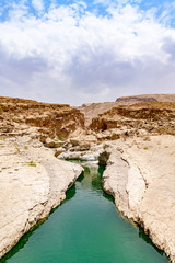 Wadi Bani Khalid in Oman. It is located about 203 km from Muscat ant 120 km from Sur.