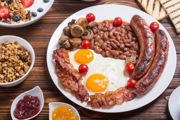 Healthy balanced english breakfast