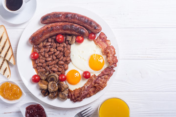Healthy balanced english breakfast