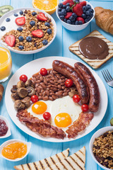 Healthy balanced english breakfast