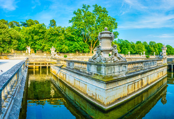 Jardin de la fontaine park in Nimes France