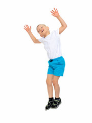 Little boy jumping