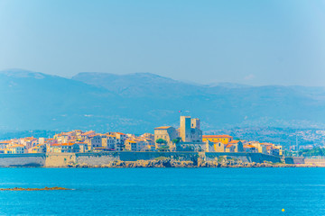 Seaside view of Antibes, France