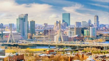 Fototapeten Die Skyline von Boston in Massachusetts, USA © f11photo