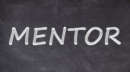 Obraz premium Mentor written on blackboard