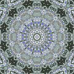 Abstract fractal mandala computer-generated illustration.