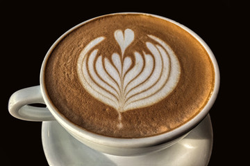 Close-up of a hot mocha coffee