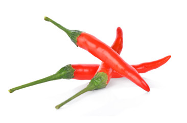 Chilli peppers, chili, chile  isolated on white background