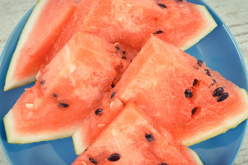 Fresh watermelon as source vitamins and minerals, concept of healthy juicy dessert