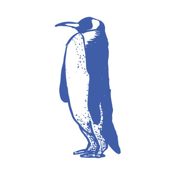 recommend clip art: ペンギン版画風