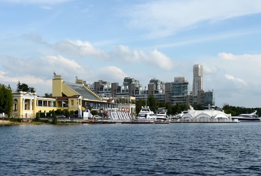  View of the Water Stadium at Khimki Reservoir in Moscow