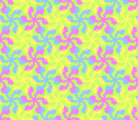 Fototapeta premium Colorful summer background with flowers. Seamless pattern.