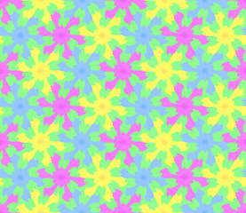 Colorful summer background with flowers. Seamless pattern.