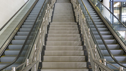 Upstairs at an international airport 