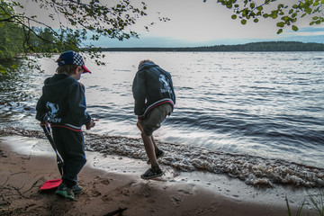 children, lake, happiness, life