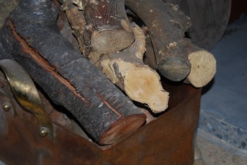 Dusty wood-burning stove